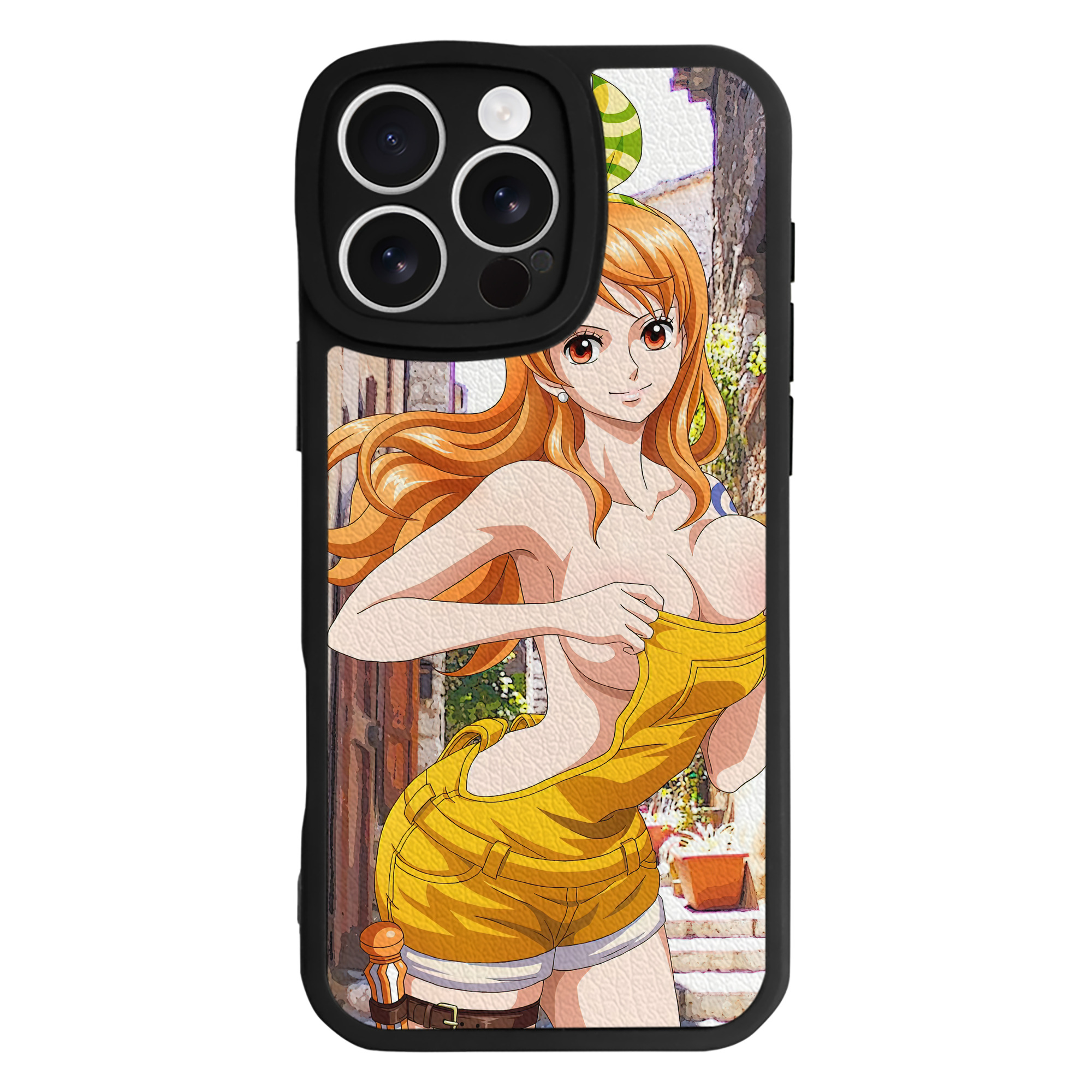 （画像用） ワンピース ONE PIECE 【iPhone 16シリーズ対応】シリコンスマホケース（レザー調） 材質：シリコン